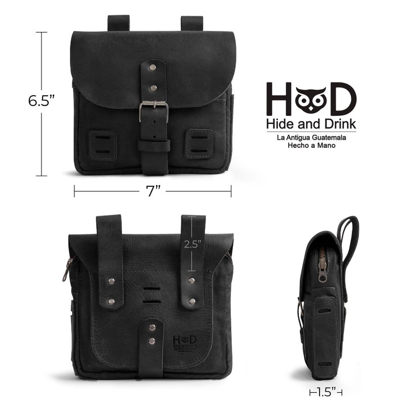 Hide & Drink  Survival Camping Pouch  Belt Loop  Rustic and Handy Tool Bag  Weather Resistant Outdoor Accessories  Traveling Essentials  Waxed Canvas  Handmade  Fatigue - Image 5